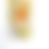Sequin goutte/navette émaillé jaune 16 x 5 mm