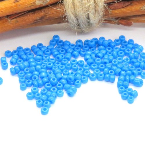 1000 perles de rocaille miyuki bleu mat 2 mm