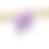 Perle en bois crochet coton violet moyen 20 mm