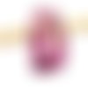10 perles agate veine de dragon fuchsia/noire 6 mm 