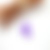 3 perles lentilles forme etoile en silicone violette 12 mm