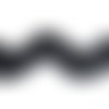 Ruban croquet serpentine coton noir 28 mm