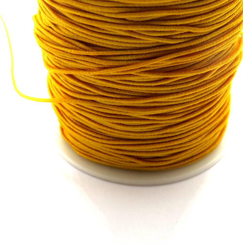 2 m fil élastique jaune moutarde 0.8 mm