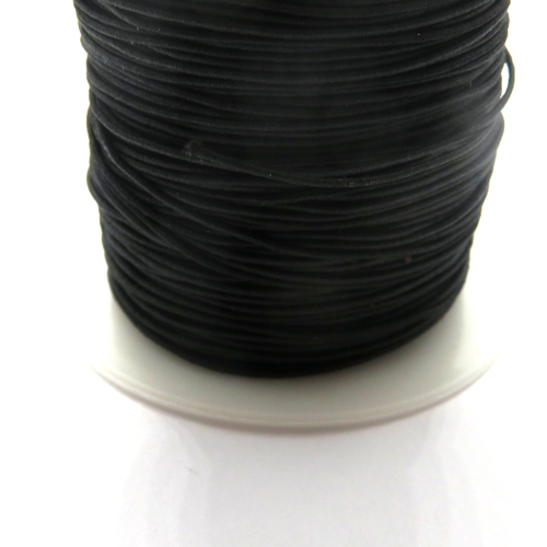 2 m fil élastique noir 0.8 mm