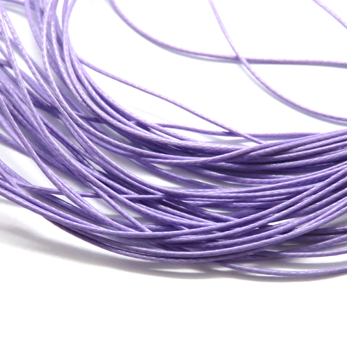 3 m cordon coton ciré violet 0.5 mm