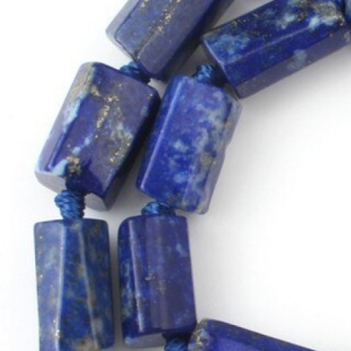 5 perles rectangulaire pierre naturelle lapis lazuli 6 x 10 mm