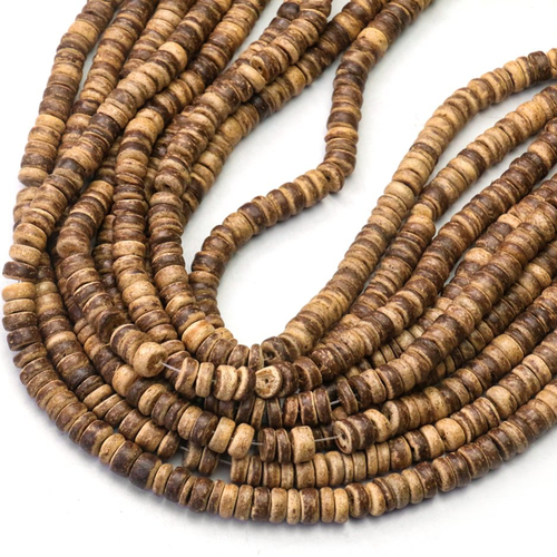 20 perles ethniques en bois rondelles noix de coco 8 mm
