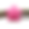 Perle étoile en silicone rose 40 mm
