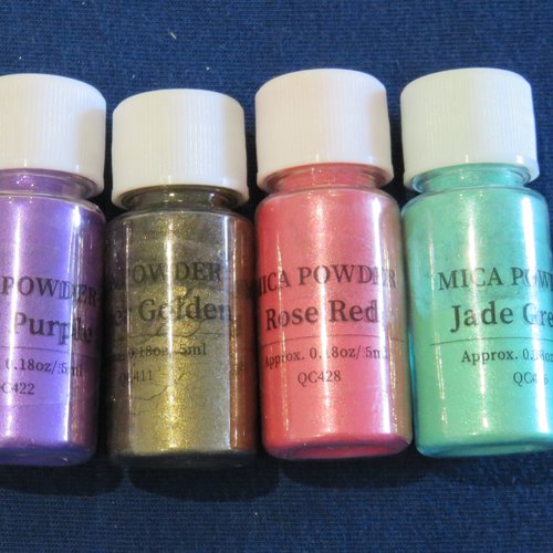 Lot de 4 pigments mica pour résine epoxy