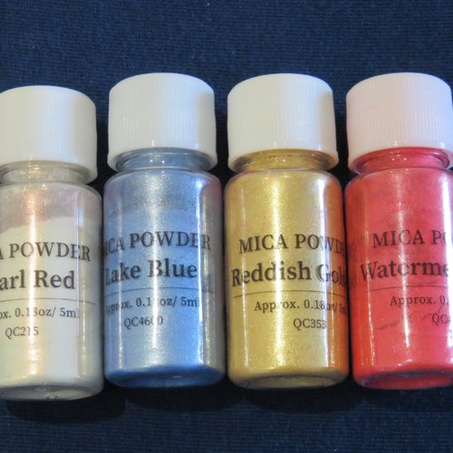 Lot de 4 pigments mica pour résine epoxy