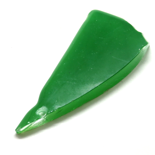 Cabochon en verre dépoli vert
