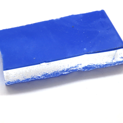 Cabochon en verre dépoli bleu