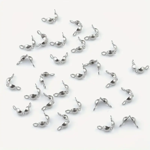 10 cache-nœud acier inoxydable 8 x 4 mm