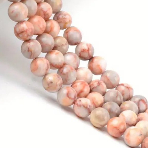 10 perles rhodonite 6 mm