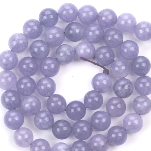 10 perles pierre angélite bleu pervenche 8 mm
