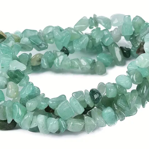 30 perles chips aventurine pierres naturelles
