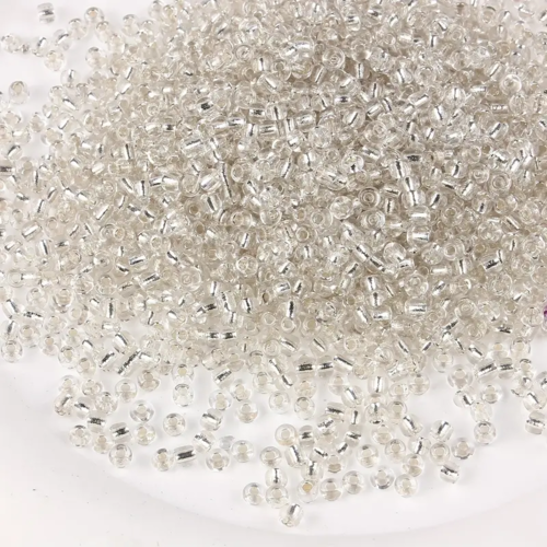 500 perles de rocaille argentées 3 mm
