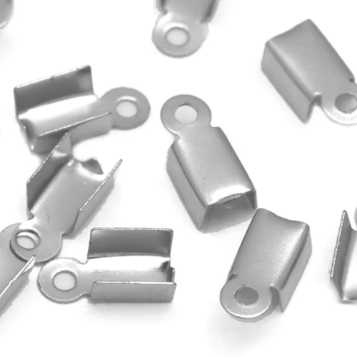 20 embouts cordon acier inoxydable 6 x 3 mm