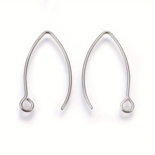 10 crochets boucles d'oreilles acier inoxydable