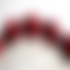 2 perles coccinelle rouge a pois noirs en verre