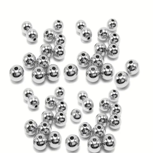 20 perles acier inoxydable intercalaires 4 mm