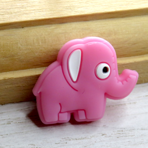 Perle silicone éléphant rose