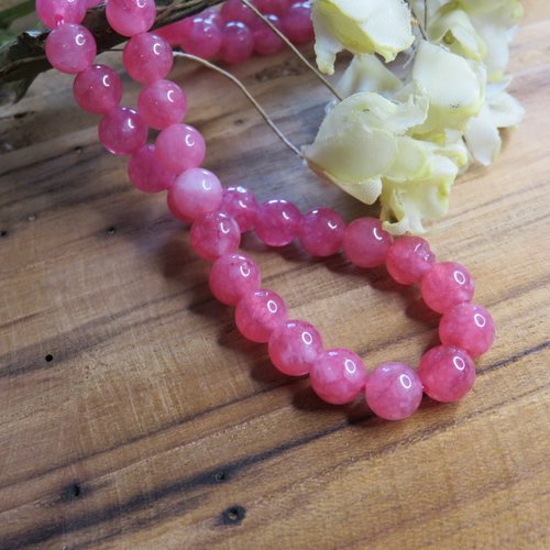 10 perles rhodonite pierres naturelles 6 mm