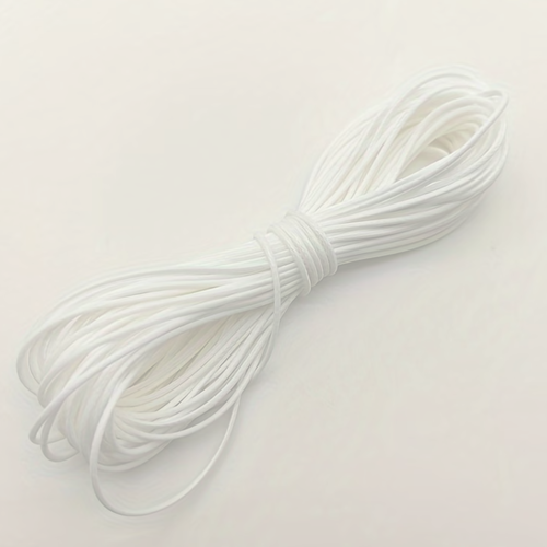 3 m cordon coton ciré blanc 0.5 mm