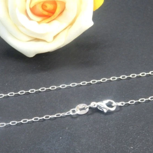 42 cm collier chaîne maillons forçat ciselé argent 925