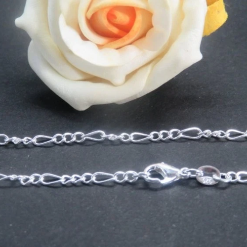 Collier chaîne forçat alternée 2 et 5 mm argent 925