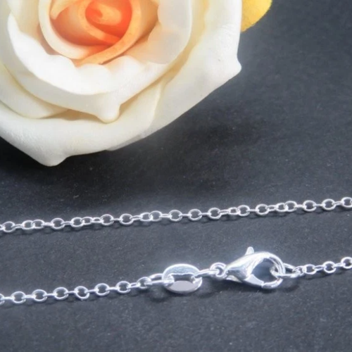 51 cm collier chaîne fine torsadée tressée argent 925