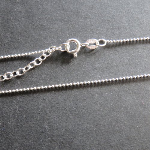 Collier chaîne fine à billes argent 925