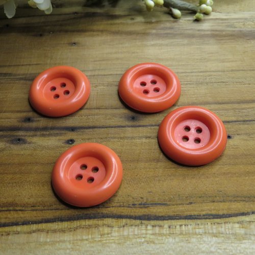 Lot 4 boutons anciens vieux rose