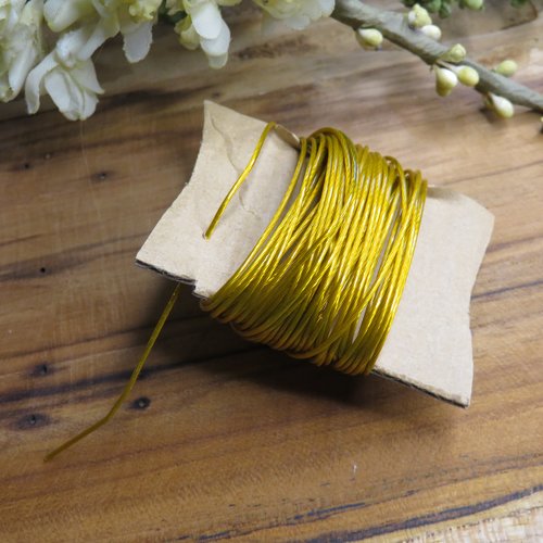 5 m fil câblé gainé en acier inoxydable 0.8 mm doré