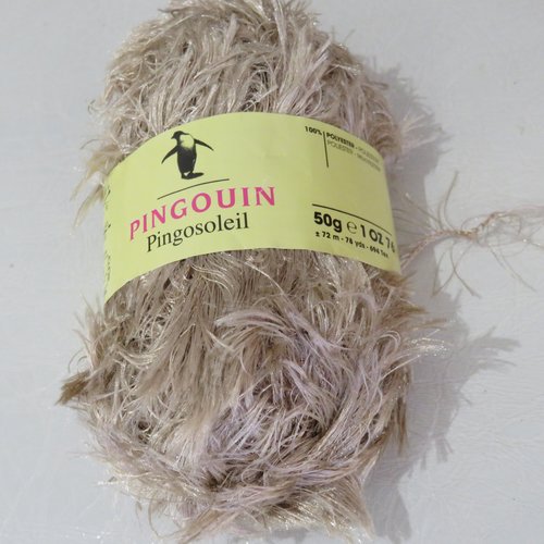 Pelote de laine pingouin beige