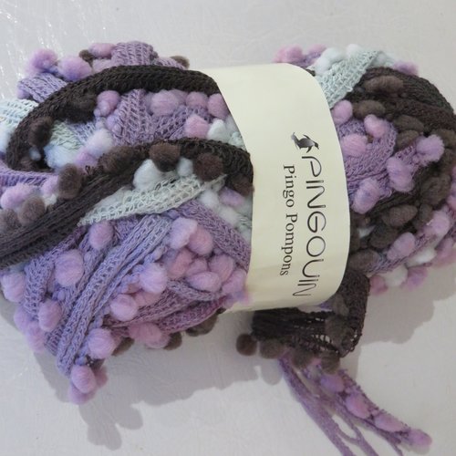 Pelote de laine pompons iris pingouin