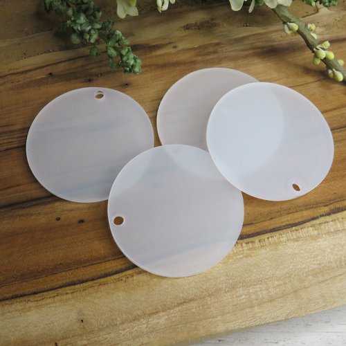 5 disques en plexiglas transparent 5 cm