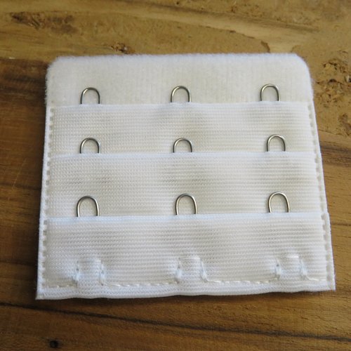 Rallonge de soutien-gorge blanche 3 rangs