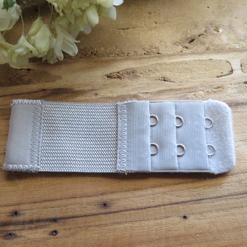 Rallonge de soutien-gorge élastique grise 2 rangs