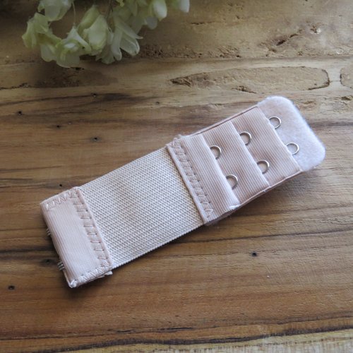 Rallonge de soutien-gorge élastique beige foncé 2 rangs