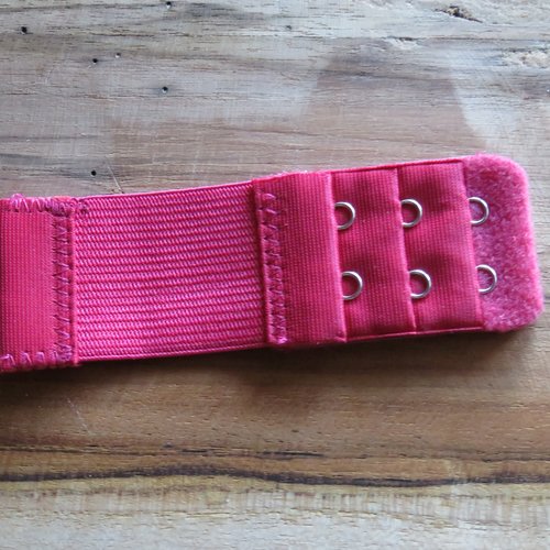 Rallonge de soutien-gorge élastique bordeaux 2 rangs