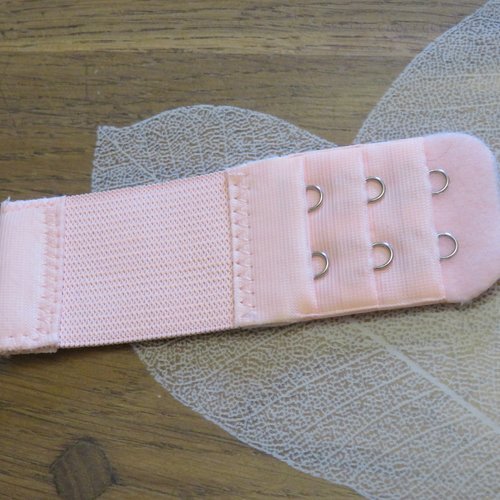 Rallonge de soutien-gorge élastique rose 2 rangs