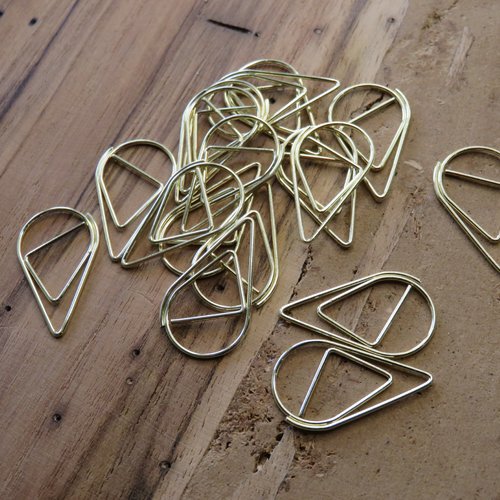 5 trombones gouttes métal doré