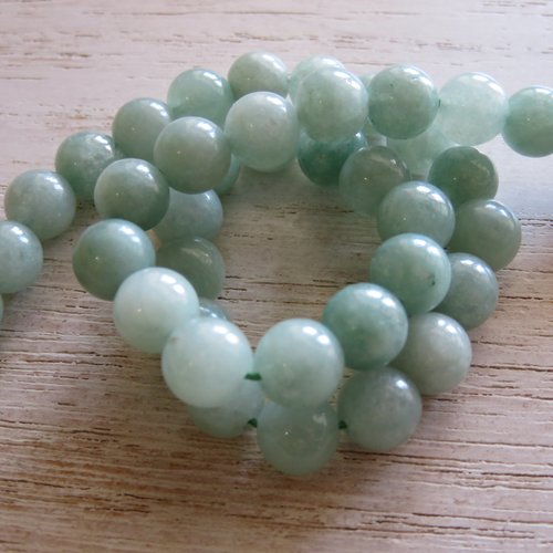 10 perles pierre jade de birmanie 8 mm