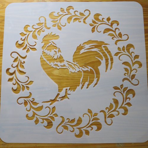 Pochoir coq souple réutilisable