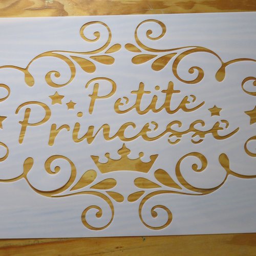 Pochoir "petite princesse" souple réutilisable