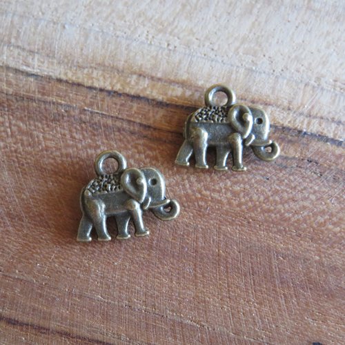 Breloque éléphant bronze 13 mm