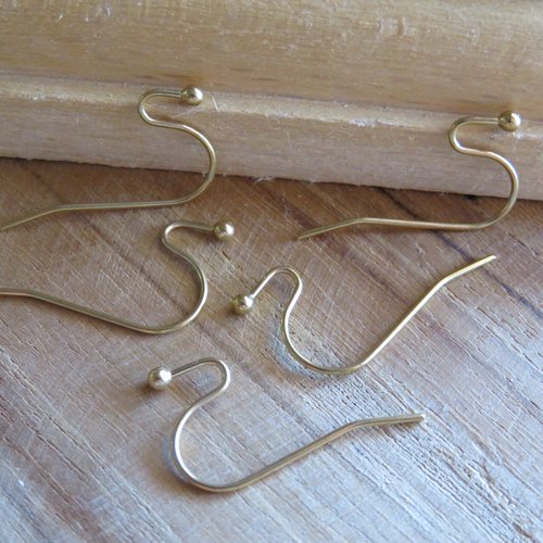 Crochets de boucles d'oreilles en acier inoxydable dorés