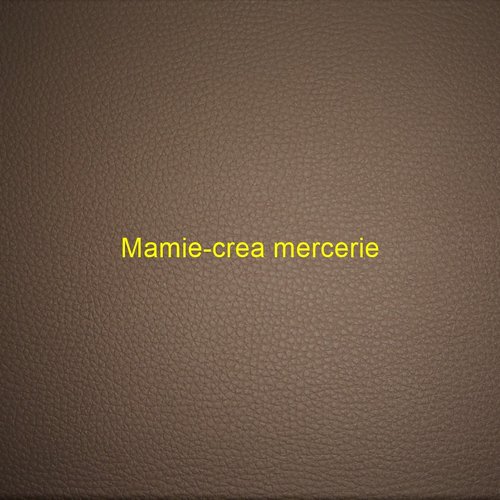 Petit coupon de tissu simili cuir pour loisir créatif couleur grise anthracite