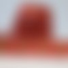 Ruban noel - renne - pois blanc sur fond rouge -  ruban gros grain - vendu au mètre